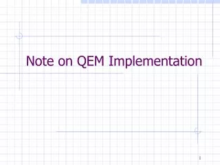 Note on QEM Implementation