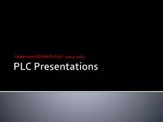 PLC Presentations