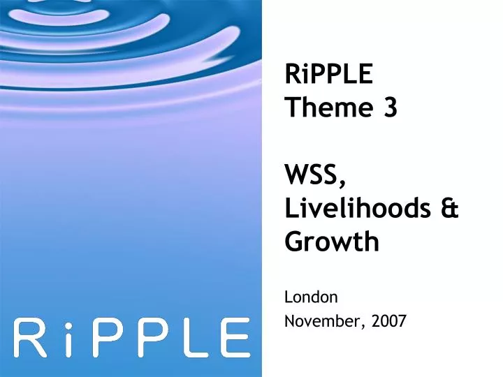ripple theme 3 wss livelihoods growth