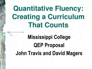 Quantitative Fluency: Creating a Curriculum That Counts