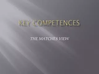 Key Competences