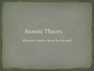 Atomic Theory