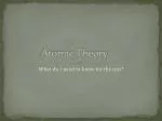 Atomic Theory - slide 1