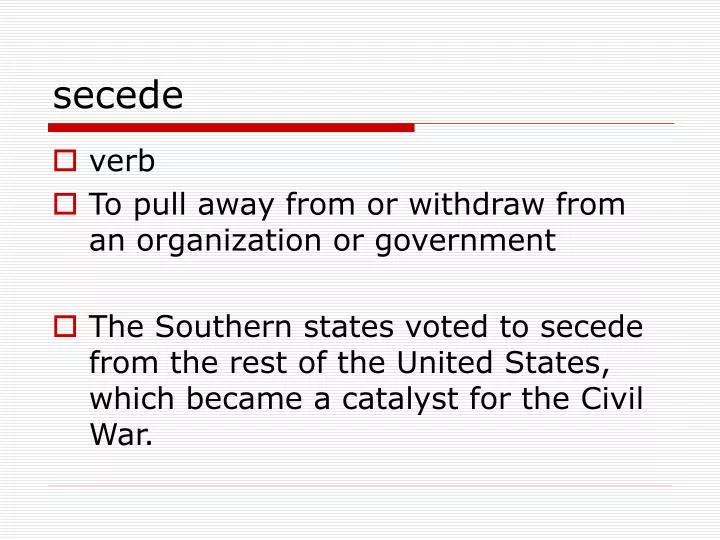 secede