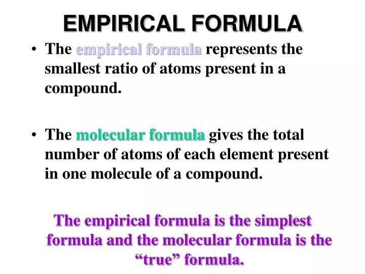 empirical formula