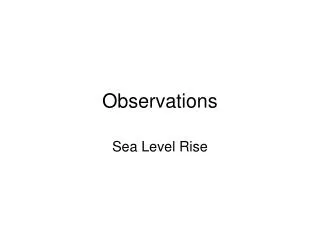 Observations