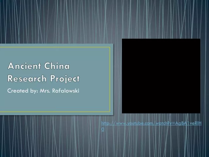 ancient china research project