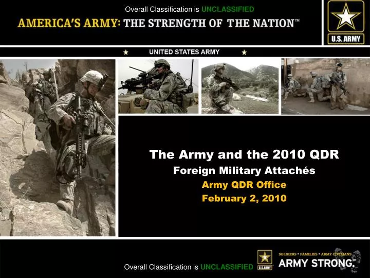 the army and the 2010 qdr foreign military attach s army qdr office february 2 2010