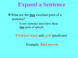 Expand a Sentence