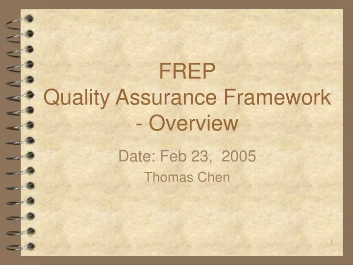 frep quality assurance framework overview