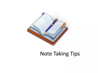 Note Taking Tips