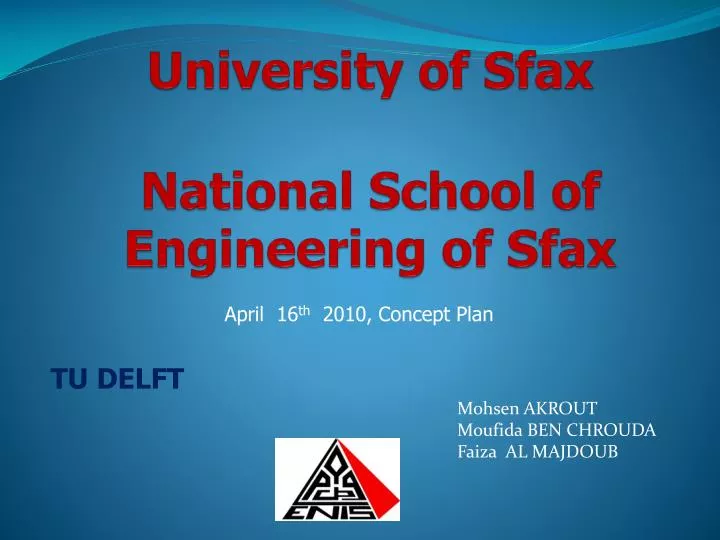 university of sfax national school of engineering of sfax