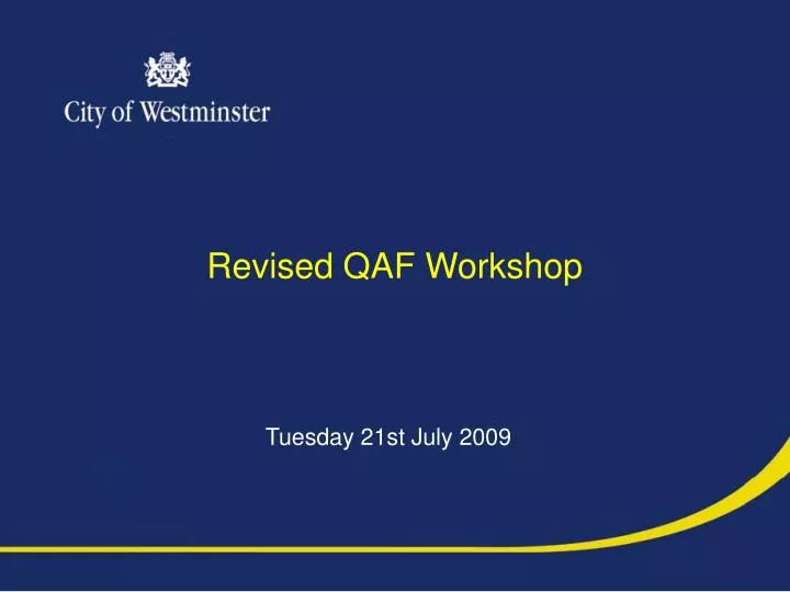 revised qaf workshop