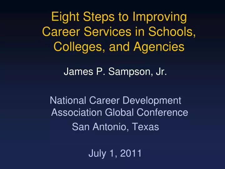 eight steps to improving career services in schools colleges and agencies