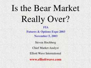 Is the Bear Market Really Over?