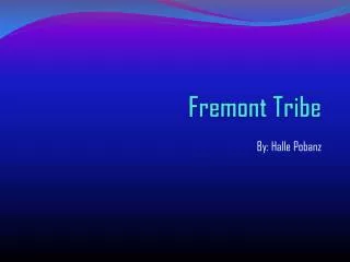 Fremont Tribe