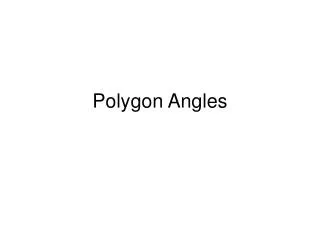 Polygon Angles