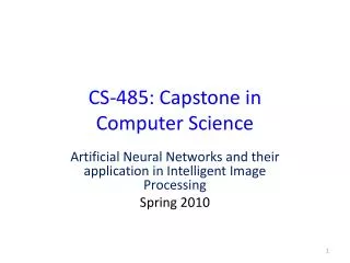 CS-485: Capstone in Computer Science