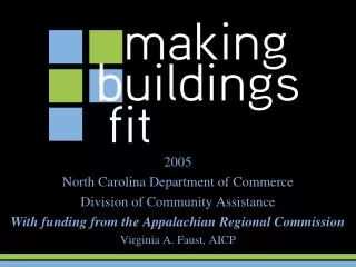 2005 North Carolina Department of Commerce Division of Community Assistance