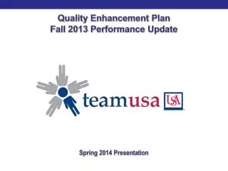 Quality Enhancement Plan Fall 2013 Performance Update