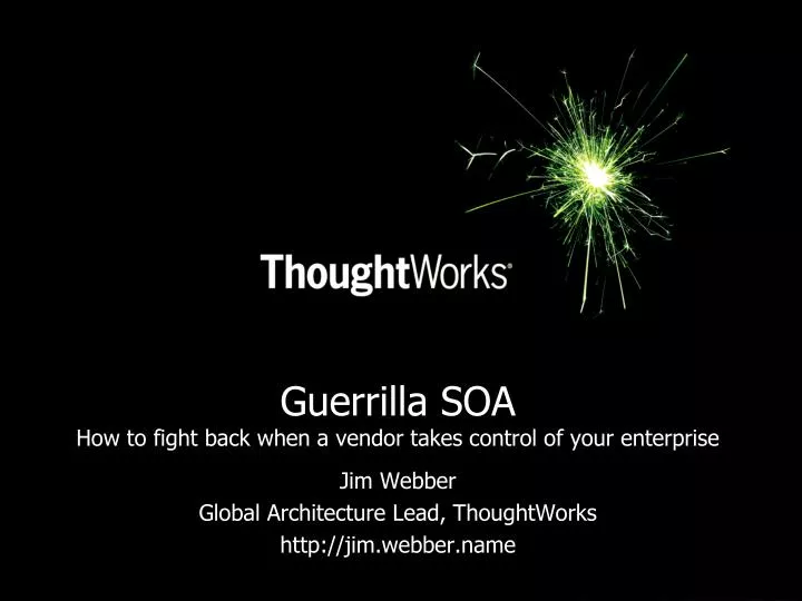 guerrilla soa how to fight back when a vendor takes control of your enterprise