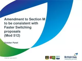 amendment to section m to be consistent with faster switching proposals mod 512 october panel