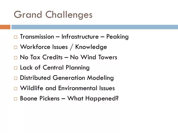 grand challenges