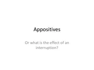 Appositives