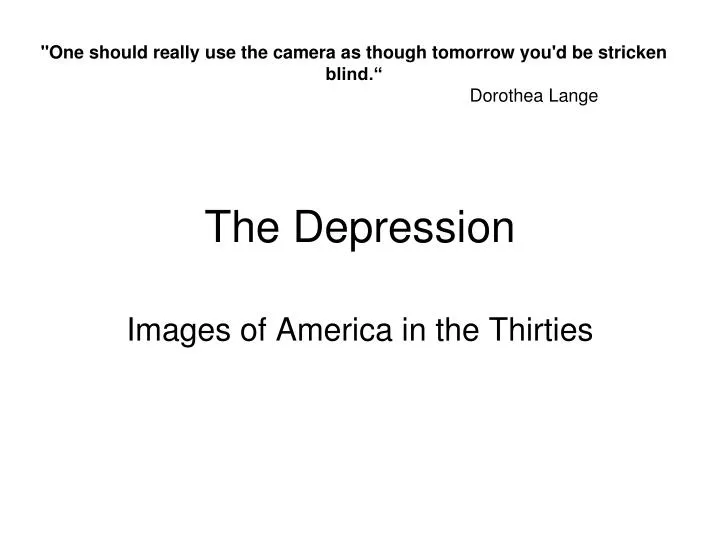 the depression
