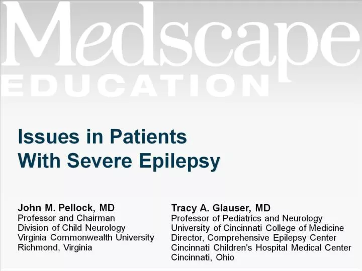 issues in patients with severe epilepsy