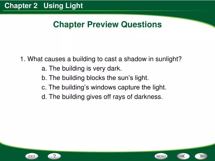 chapter preview questions