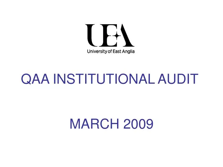 qaa institutional audit