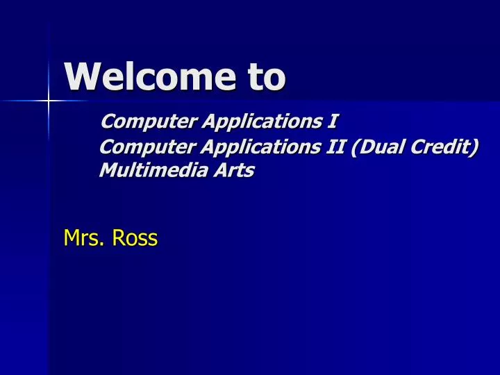 welcome to computer applications i computer applications ii dual credit multimedia arts