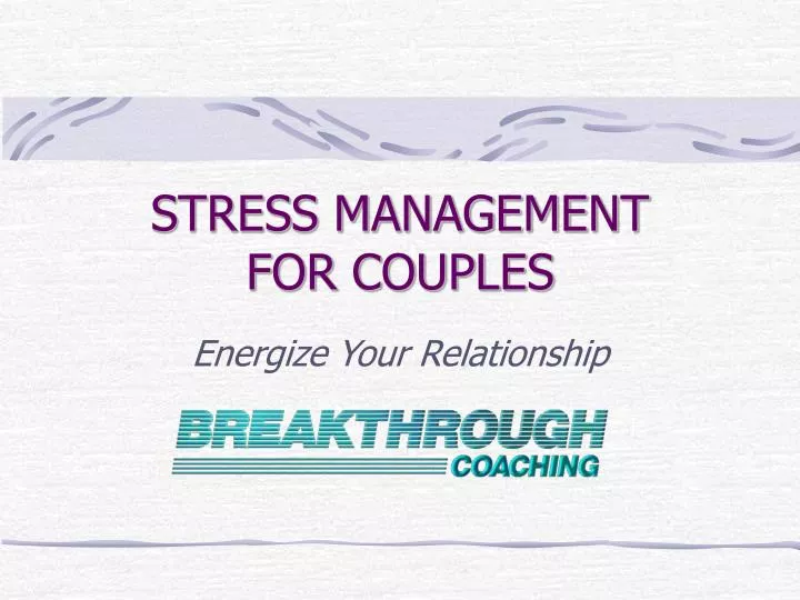 stress management for couples