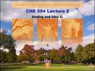 CHE 594 Lecture 5