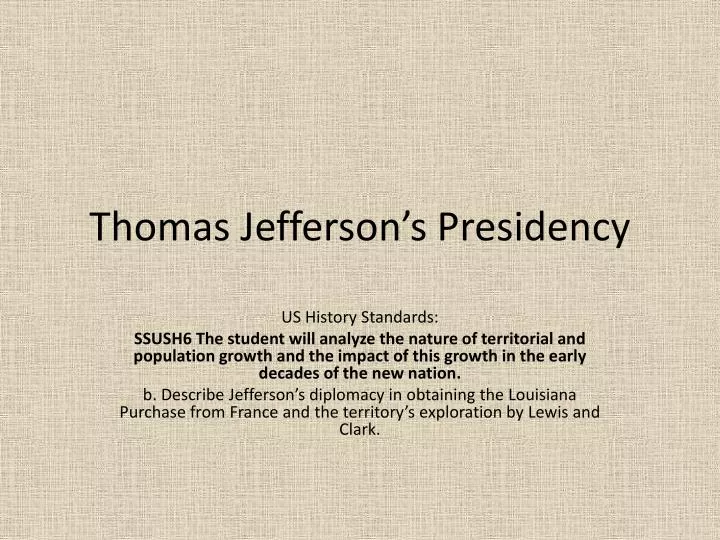 thomas jefferson s presidency