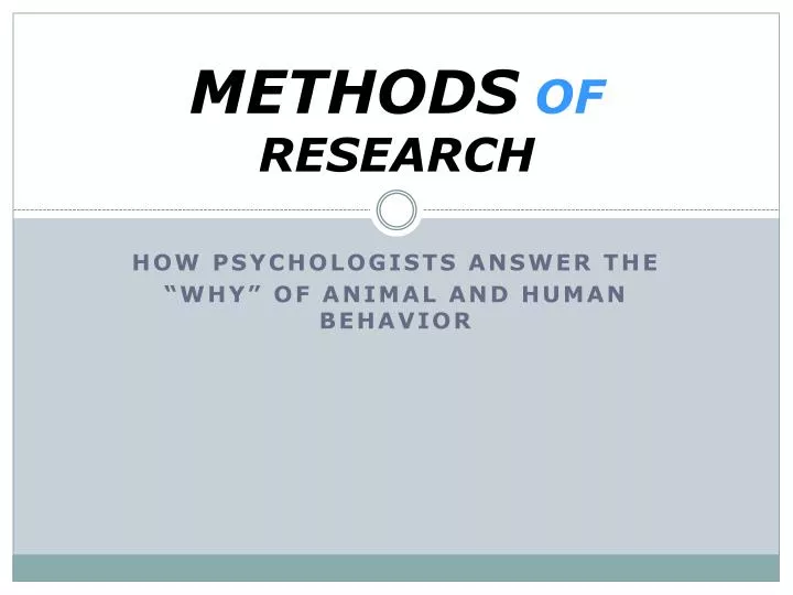 methods of research