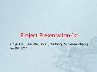 Project Presentation-1st