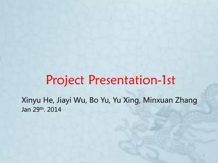project presentation 1st