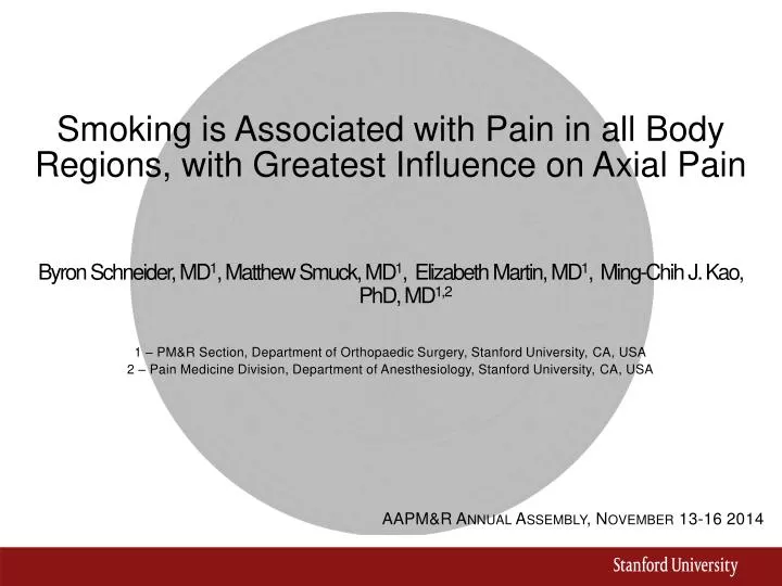 smoking is associated with pain in all body regions with greatest influence on axial pain
