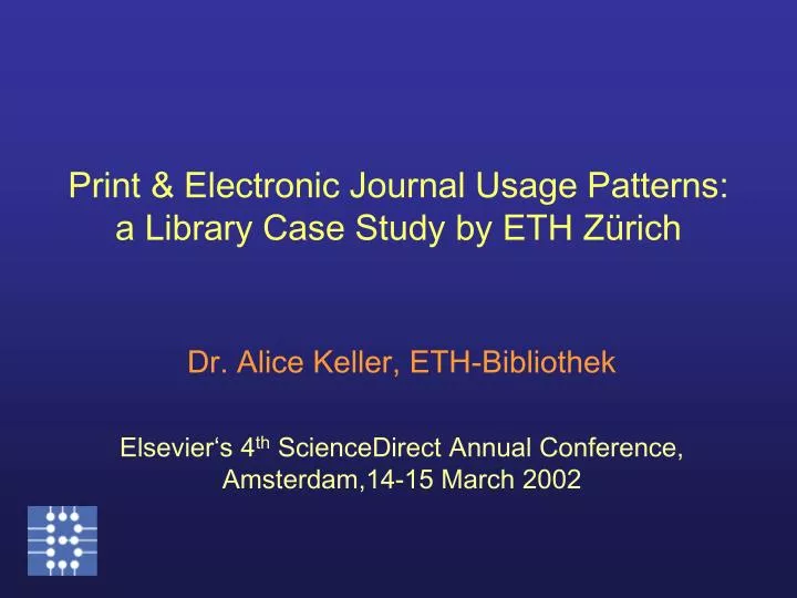 print electronic journal usage patterns a library case study by eth z rich
