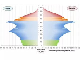 The population pyramid displays the age and sex structure of a country or given area