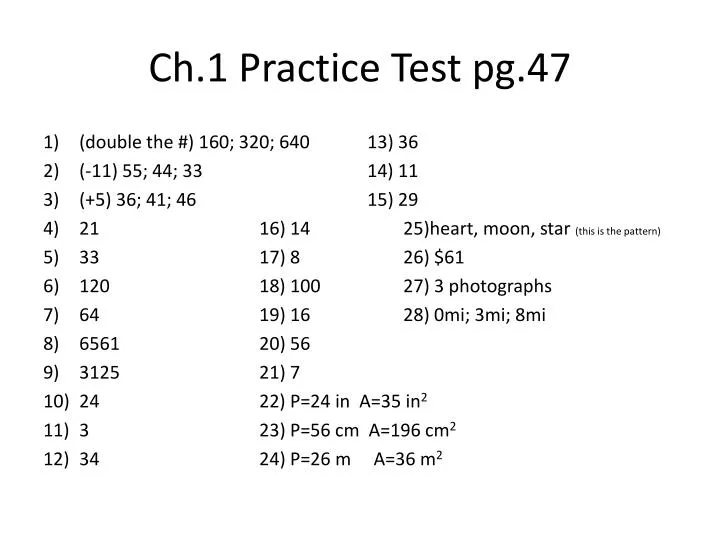 ch 1 practice test pg 47