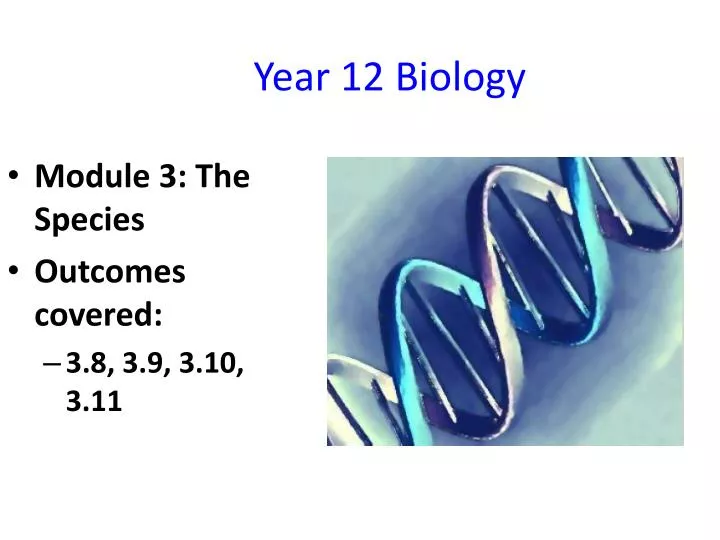 year 12 biology