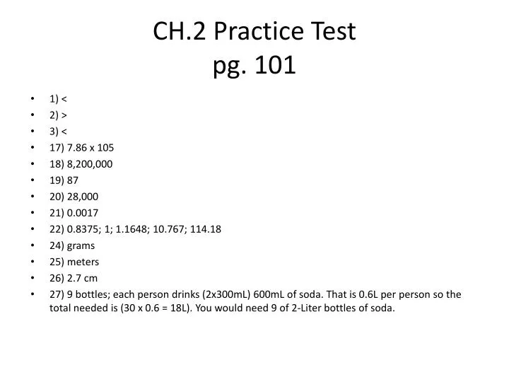 ch 2 practice test pg 101