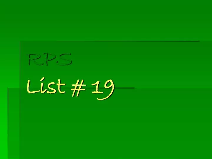 rps list 19