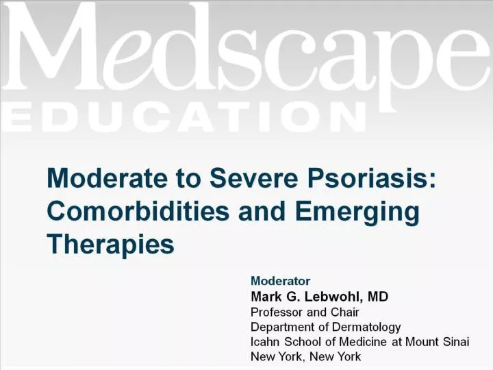 moderate to severe psoriasis comorbidities and emerging therapies