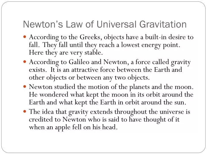 Ppt Newtons Law Of Universal Gravitation Powerpoint Presentation Free Download Id6858341 4822