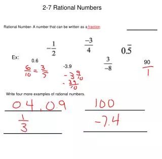 2-7 Rational Numbers