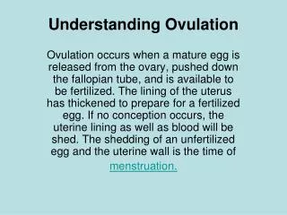 Understanding Ovulation